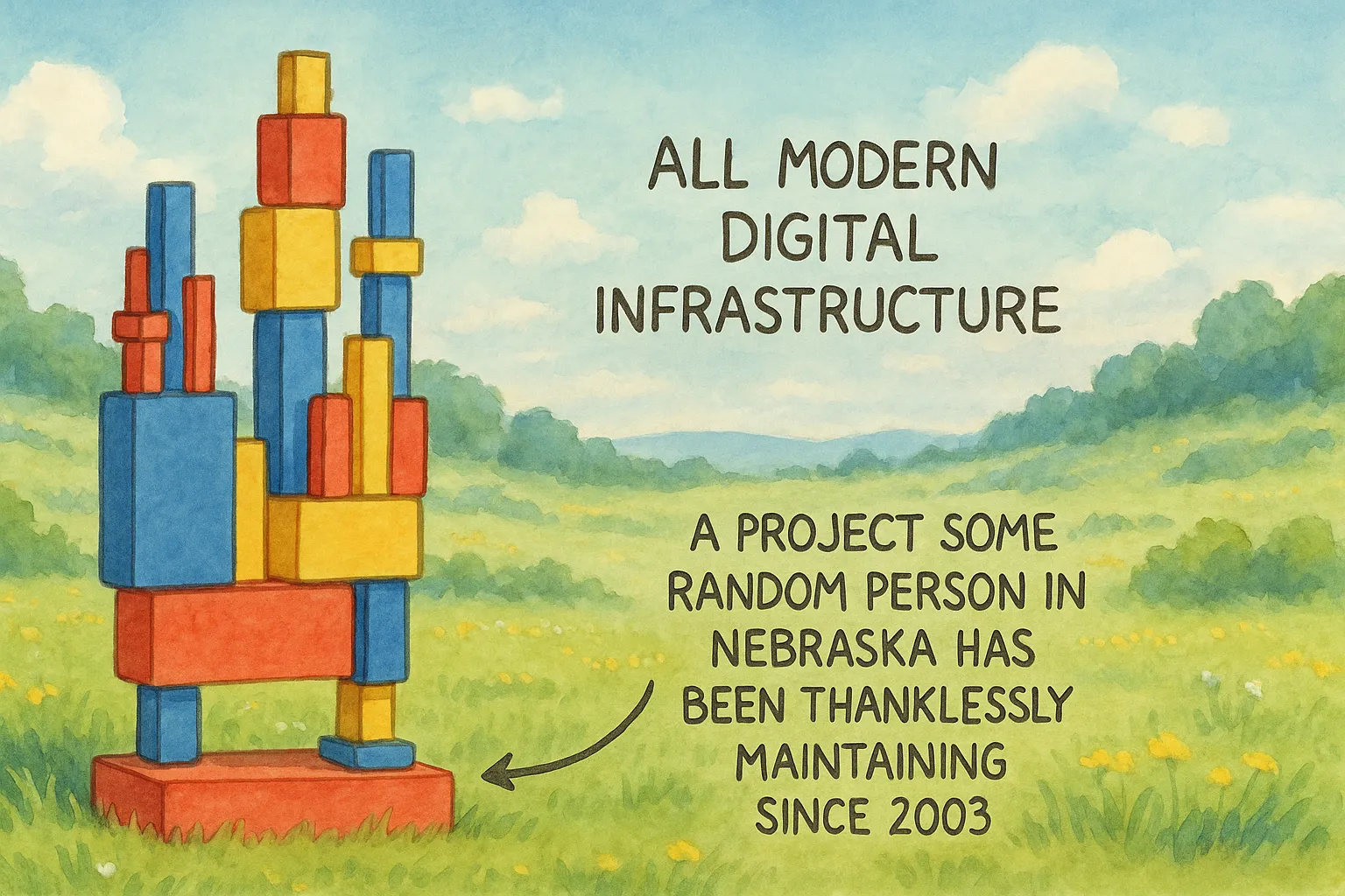 A meme about open source without diffuse value capture